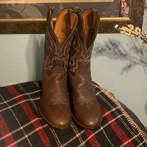 Tony Lama Brown Leather Western Boots